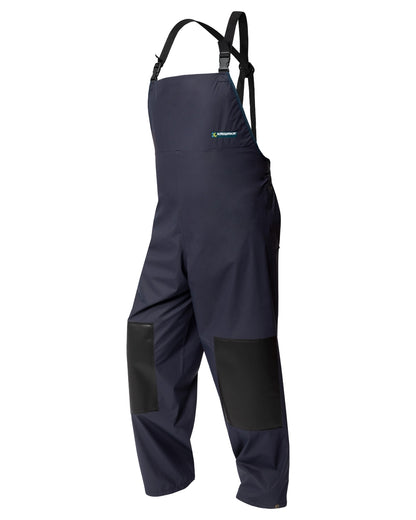 Navy coloured Kaiwaka Mens Agtex Bib Overtrousers on white background 