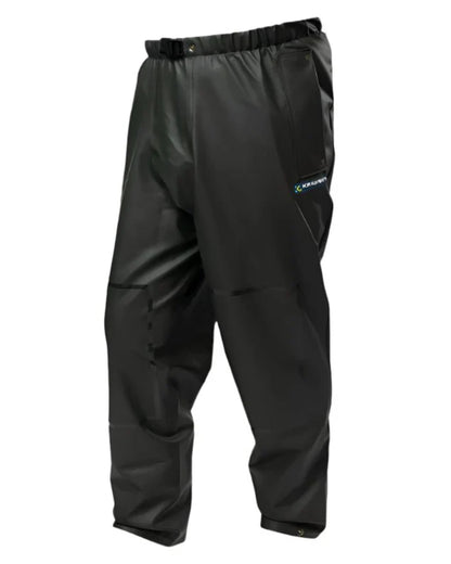 Green coloured Kaiwaka Mens Dairytex Overtrousers on white background 