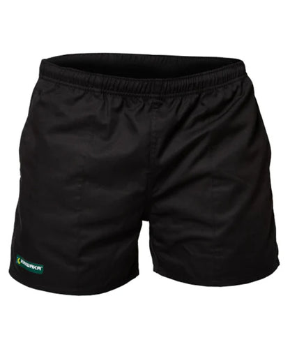Black coloured Kaiwaka Mens Shorts on white background 