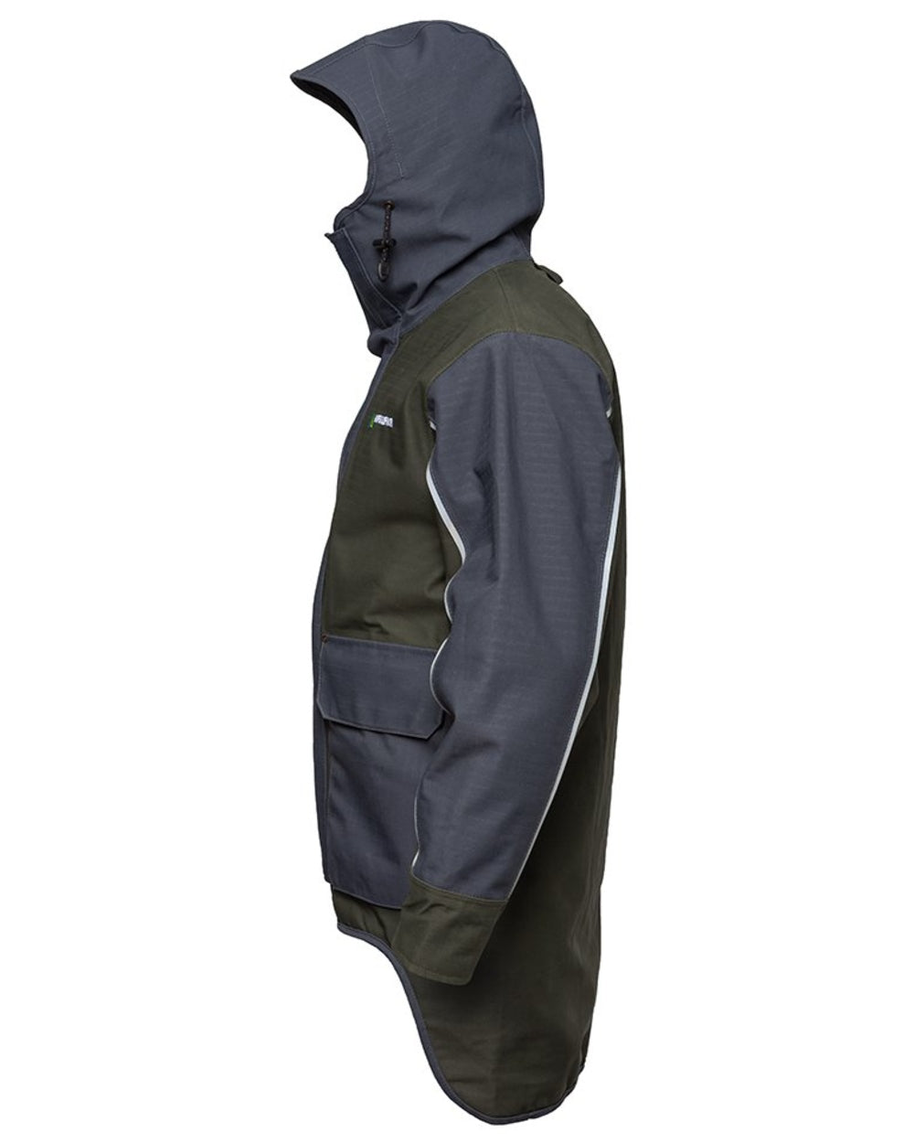 Olive coloured Kaiwaka Mens Stormforce Winter Jacket on white background 