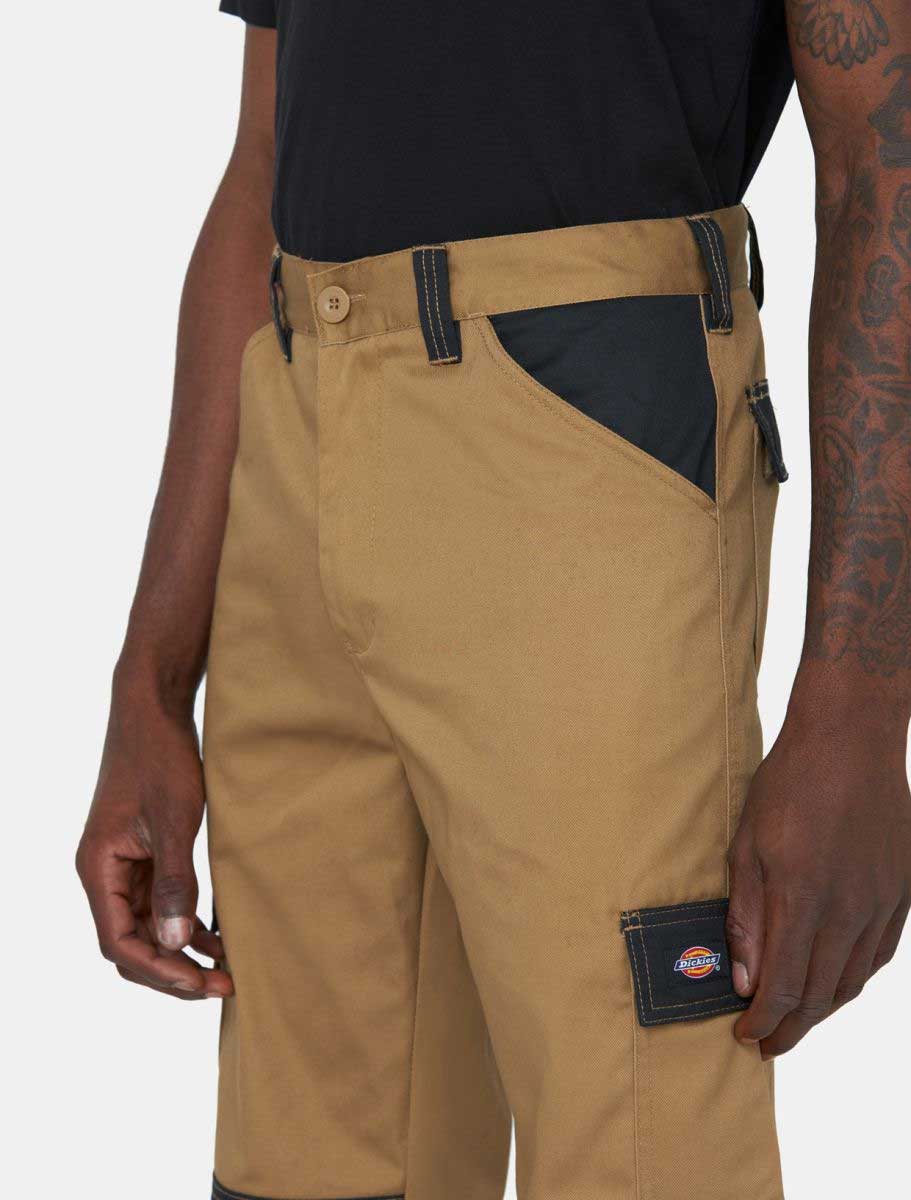 Dickies Everyday Trousers in Khaki with Black 