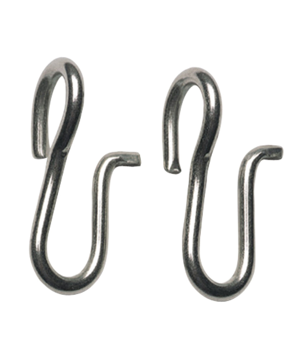 Silver coloured Korsteel Curb Chain Hooks on white background 