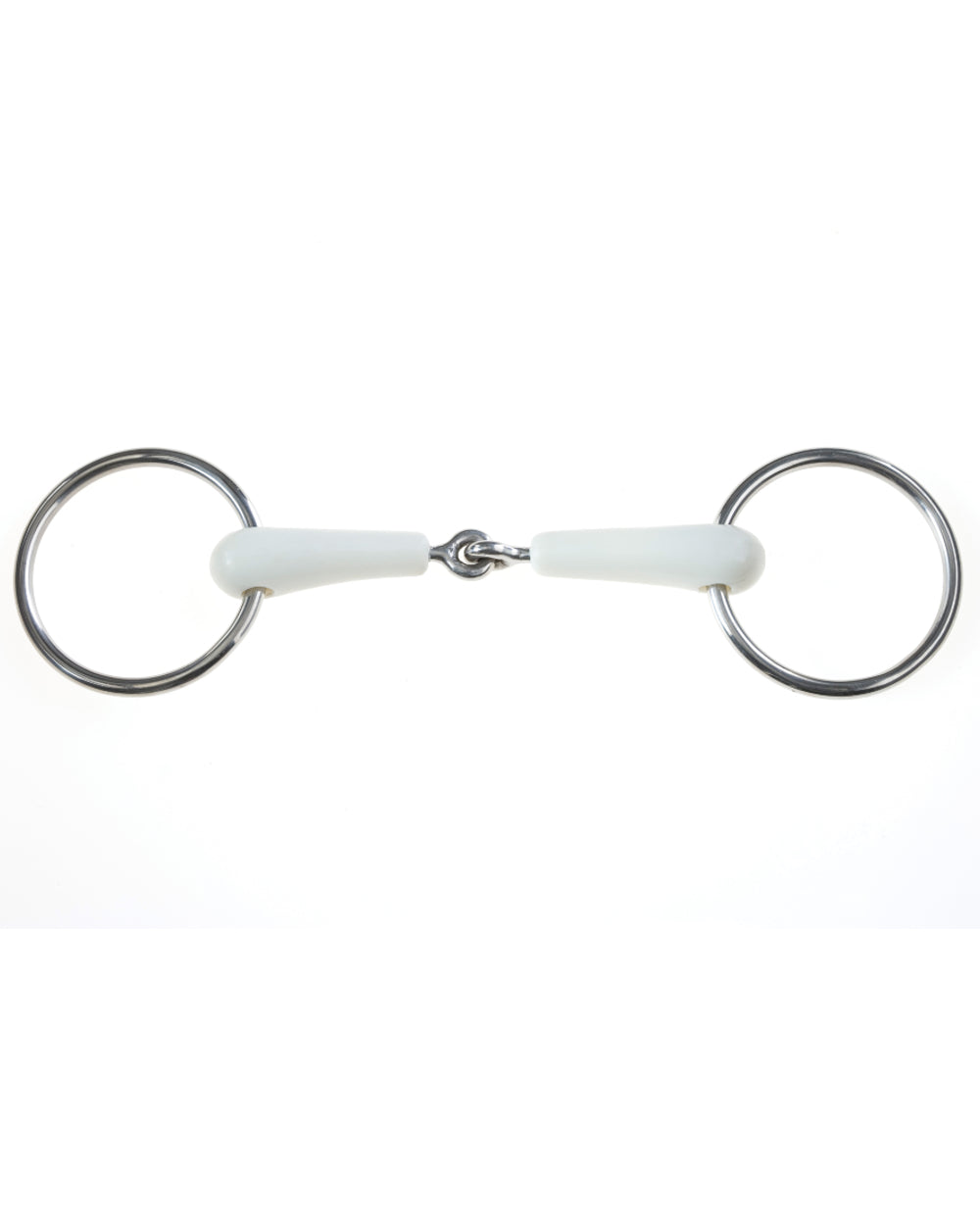 Ivory coloured Korsteel Flexi Loose Ring Snaffle Bit on white background 