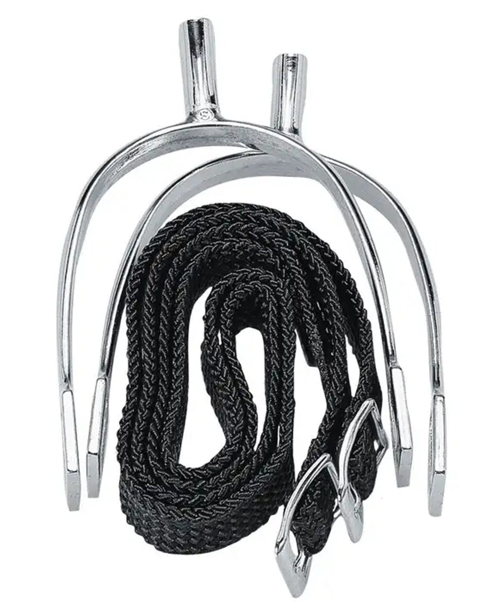 Korsteel Mens Pow Never Rust Spurs With Straps on white background