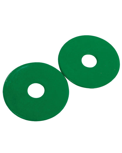 Green coloured Korsteel Rubber Bit Guards Pair on white background 