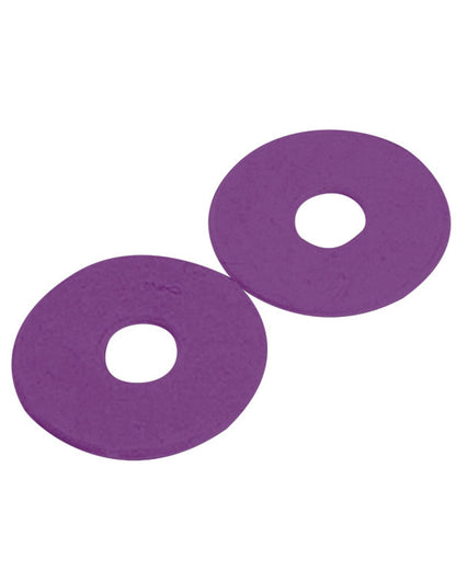 Purple coloured Korsteel Rubber Bit Guards Pair on white background 