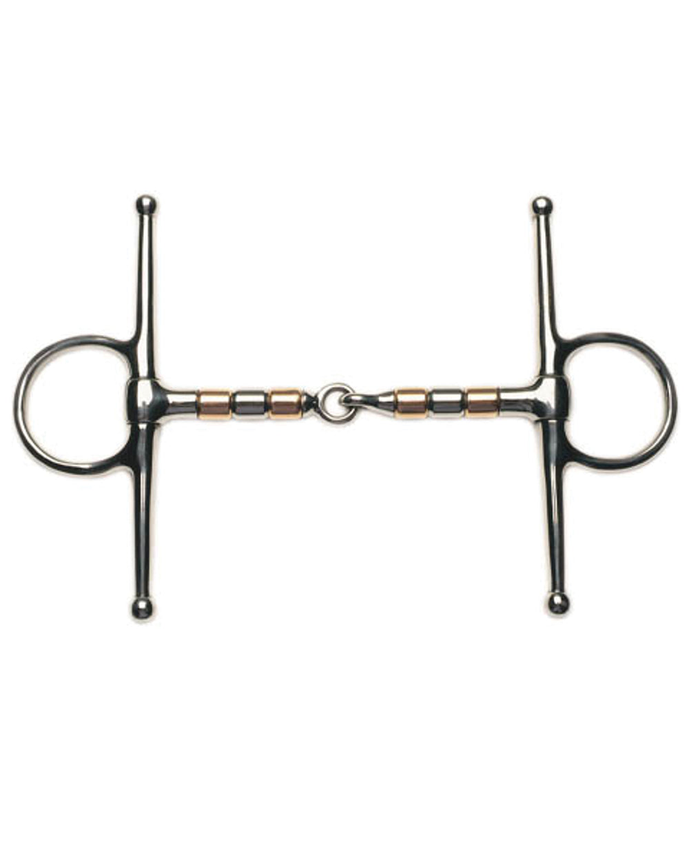 Korsteel Stainless Steel Copper And Steel Rollers Full Cheek Snaffle B