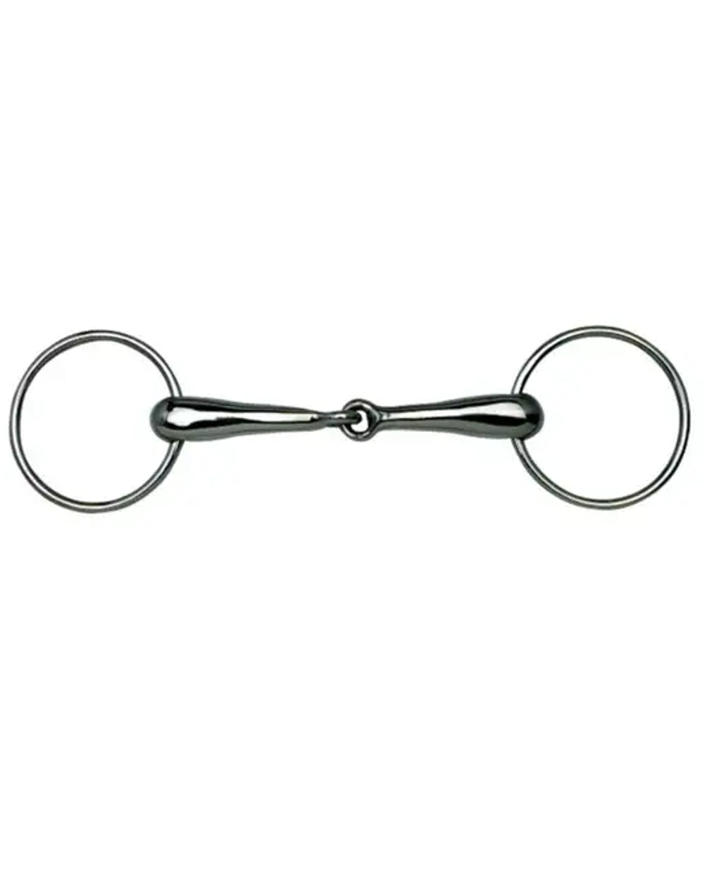 Korsteel Stainless Steel Hollow Mouth Jointed Loose Ring Snaffle Bit on white background 
