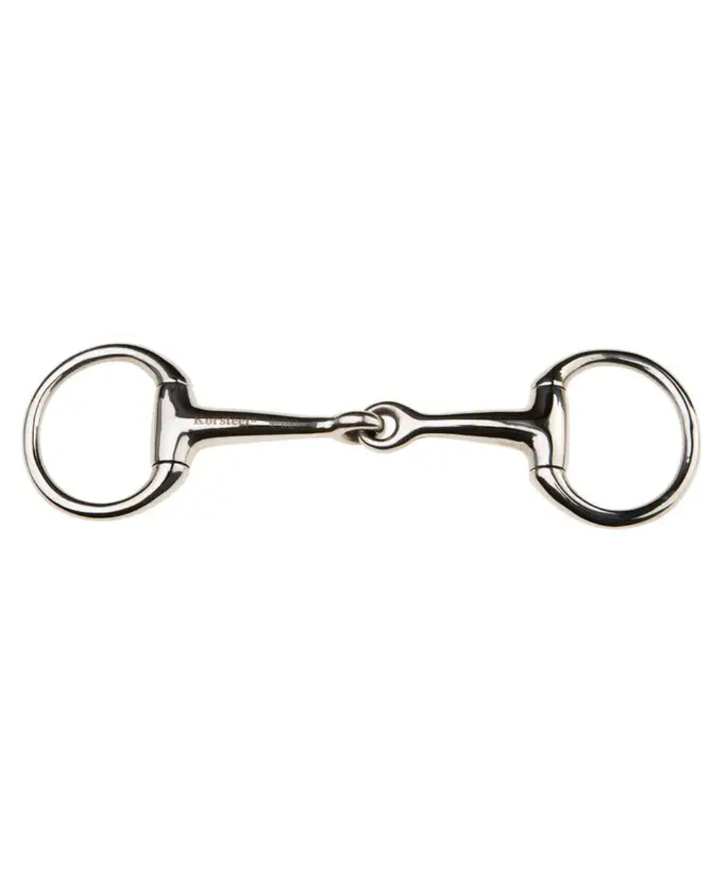 Korsteel Stainless Steel Jointed Eggbutt Bradoon Snaffle Bit on white background