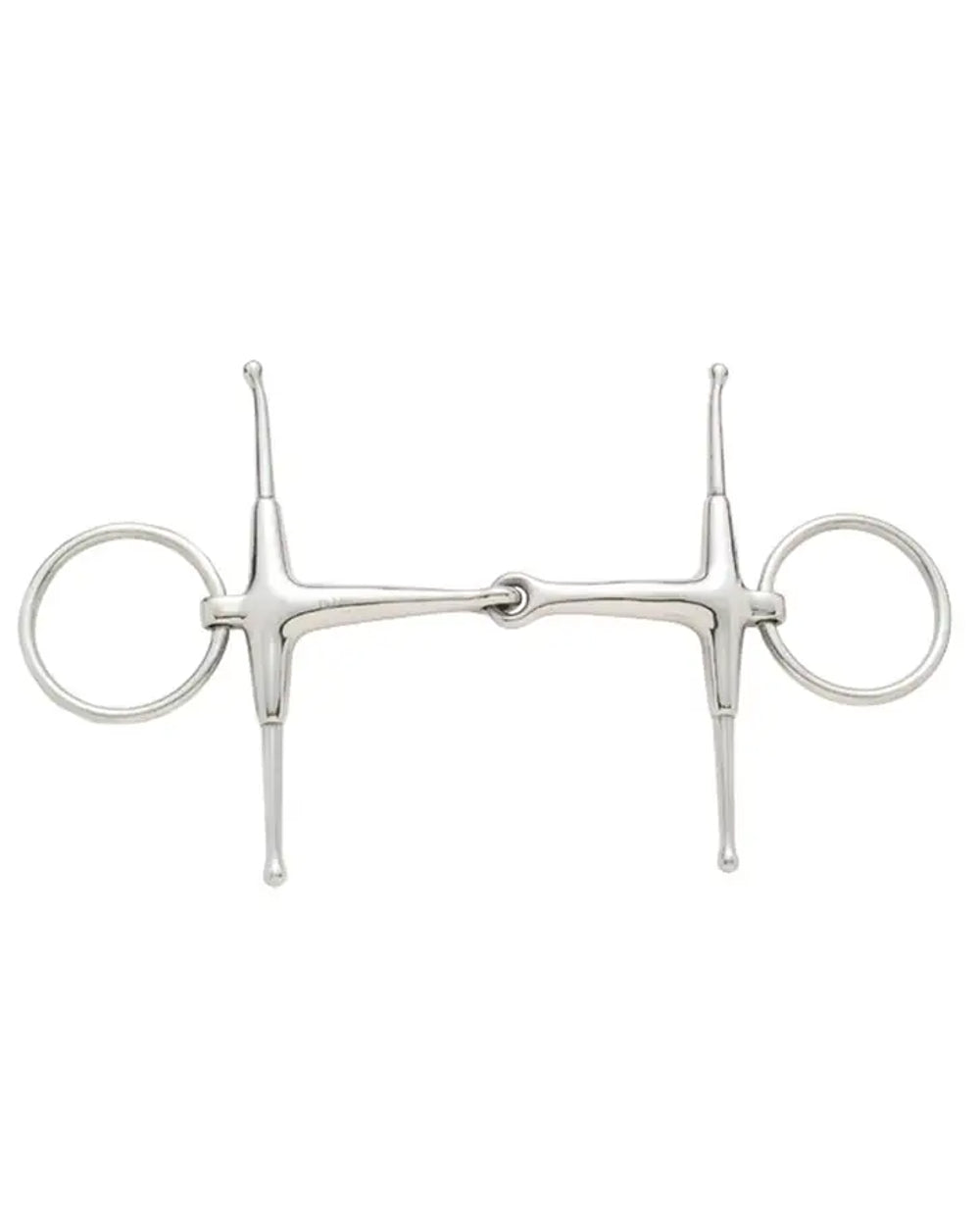 Korsteel Stainless Steel Jointed Fulmer Snaffle Bit on white Background