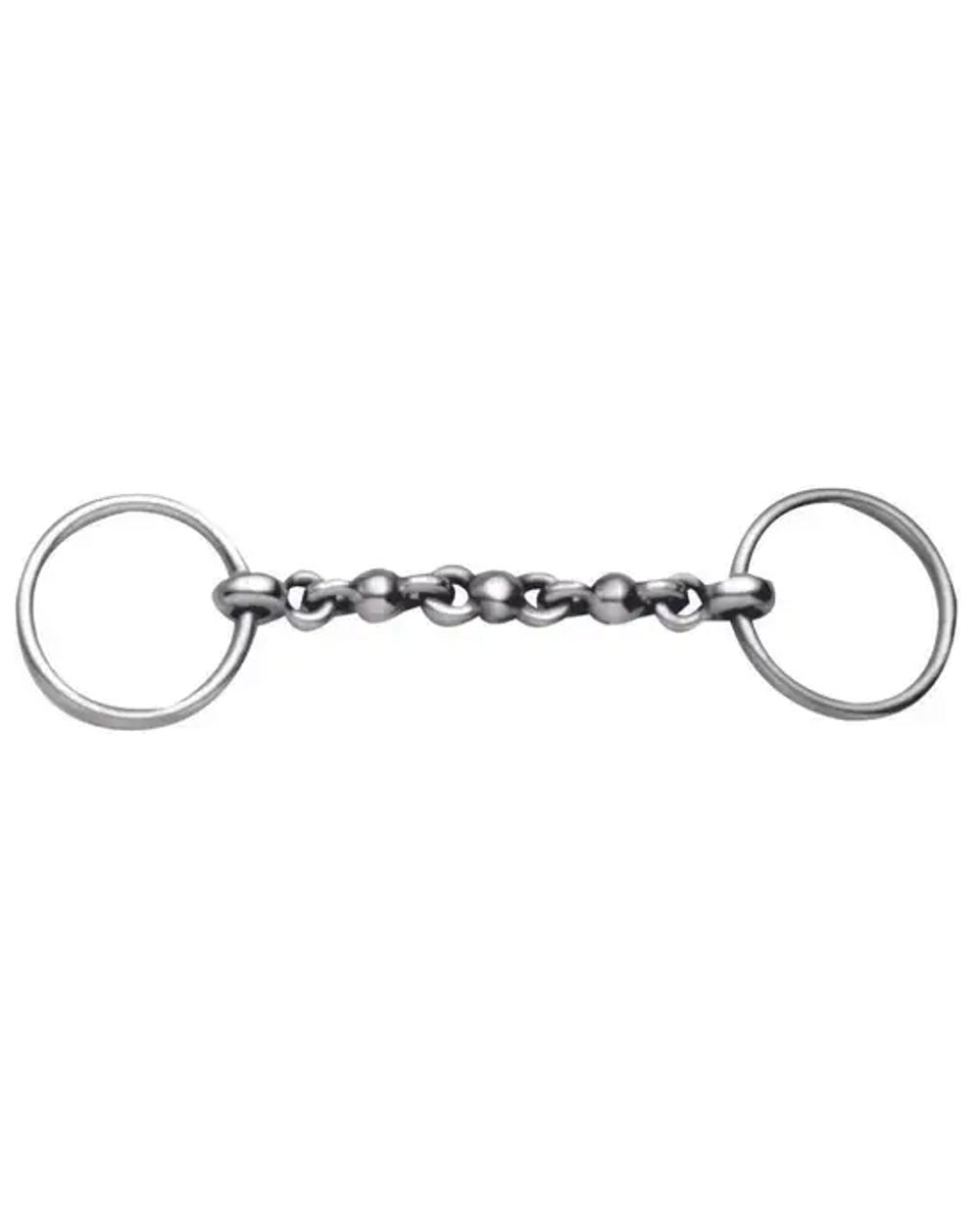 Korsteel Stainless Steel Waterford Loose Ring Bradoon Snaffle Bit on white background 