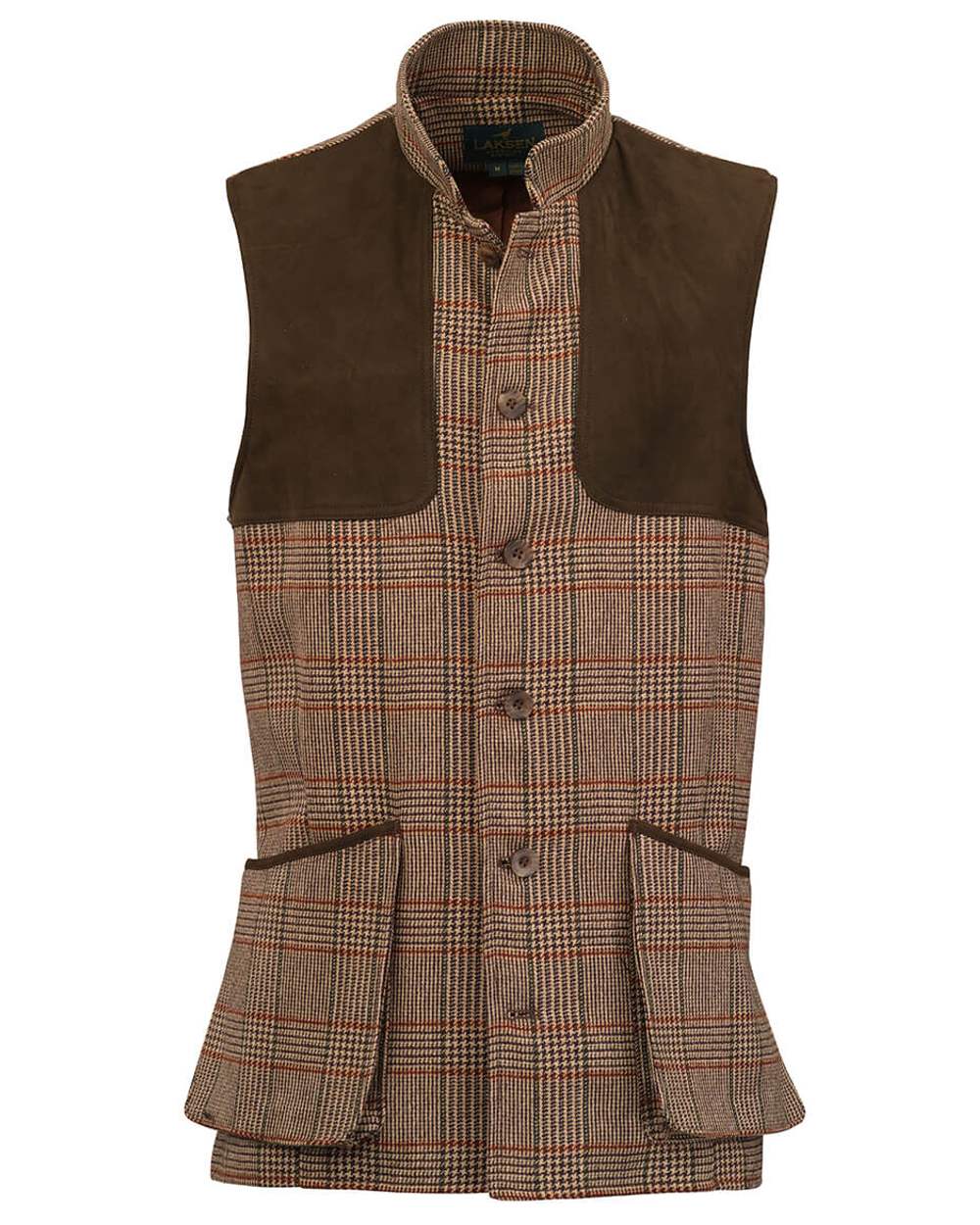 Cavendish Tweed coloured Laksen Cavendish Mulland Tweed Shooting Vest on white background 