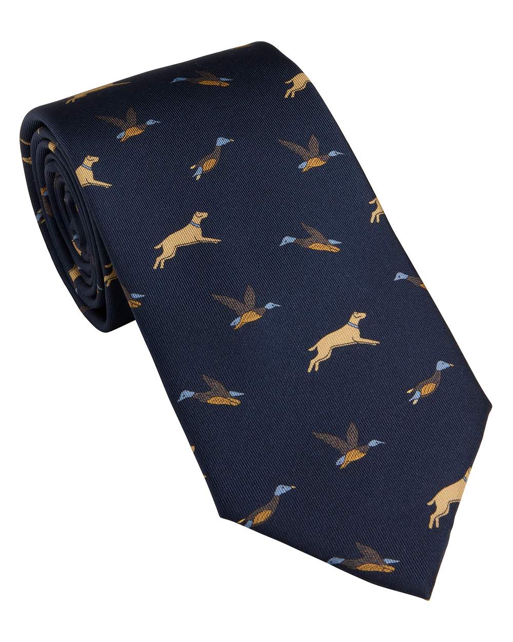 Old Navy coloured Laksen Game Tie on white background 