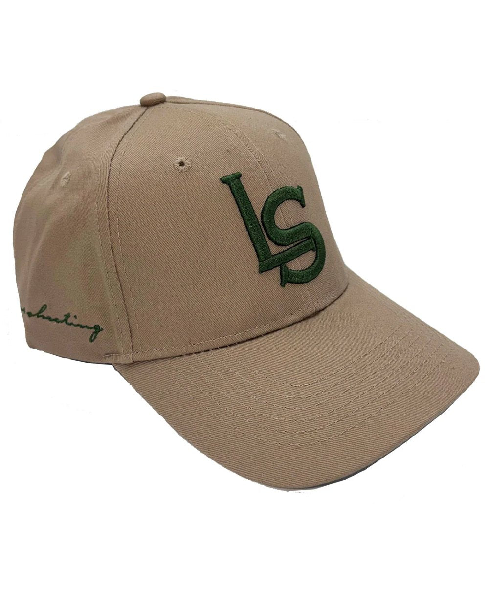 Sand Green coloured Laksen Live Shooting 3D Cap on white background 