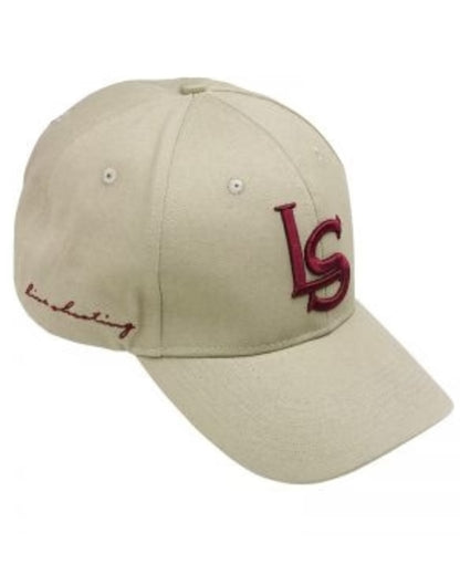 Sand coloured Laksen Live Shooting 3D Cap on white background 
