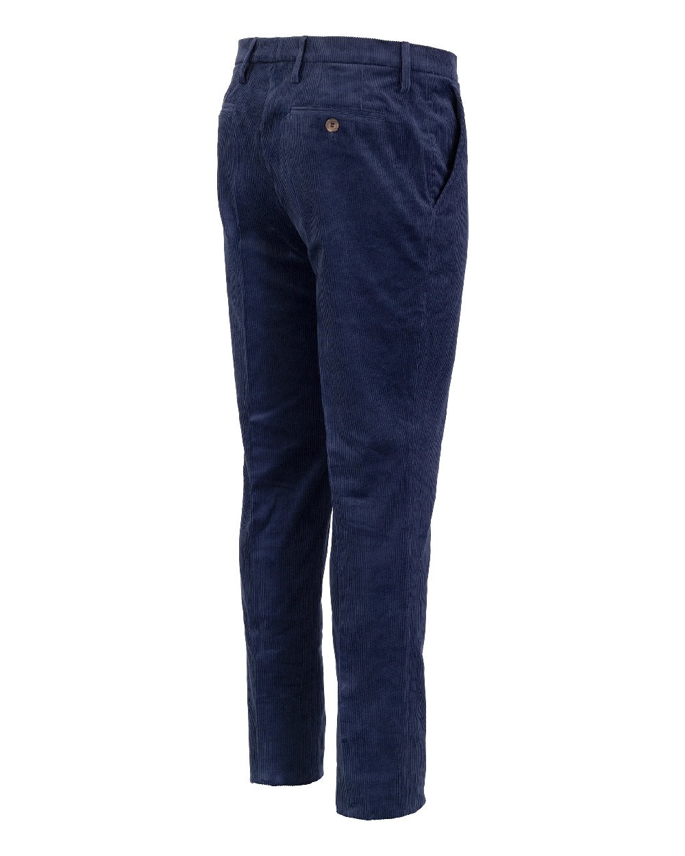 Royal Blue Coloured Laksen mens Barton Corduroy Trousers on White Background 