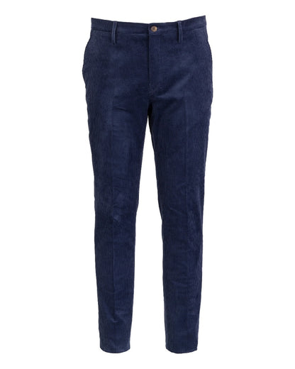 Royal Blue Coloured Laksen mens Barton Corduroy Trousers on White Background 