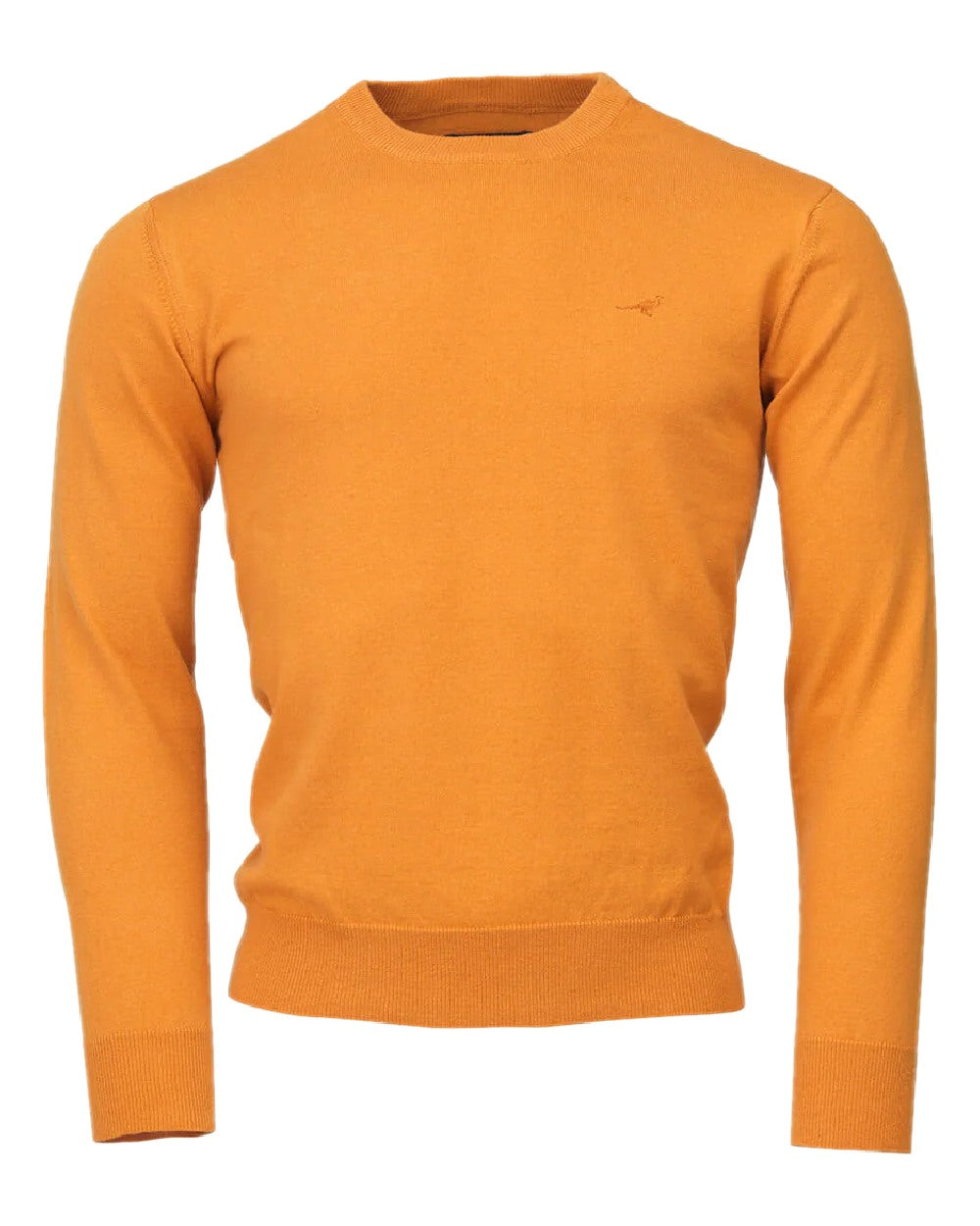 Sundown Coloured Laksen Mens Hardwick O-neck Sweater on white background 
