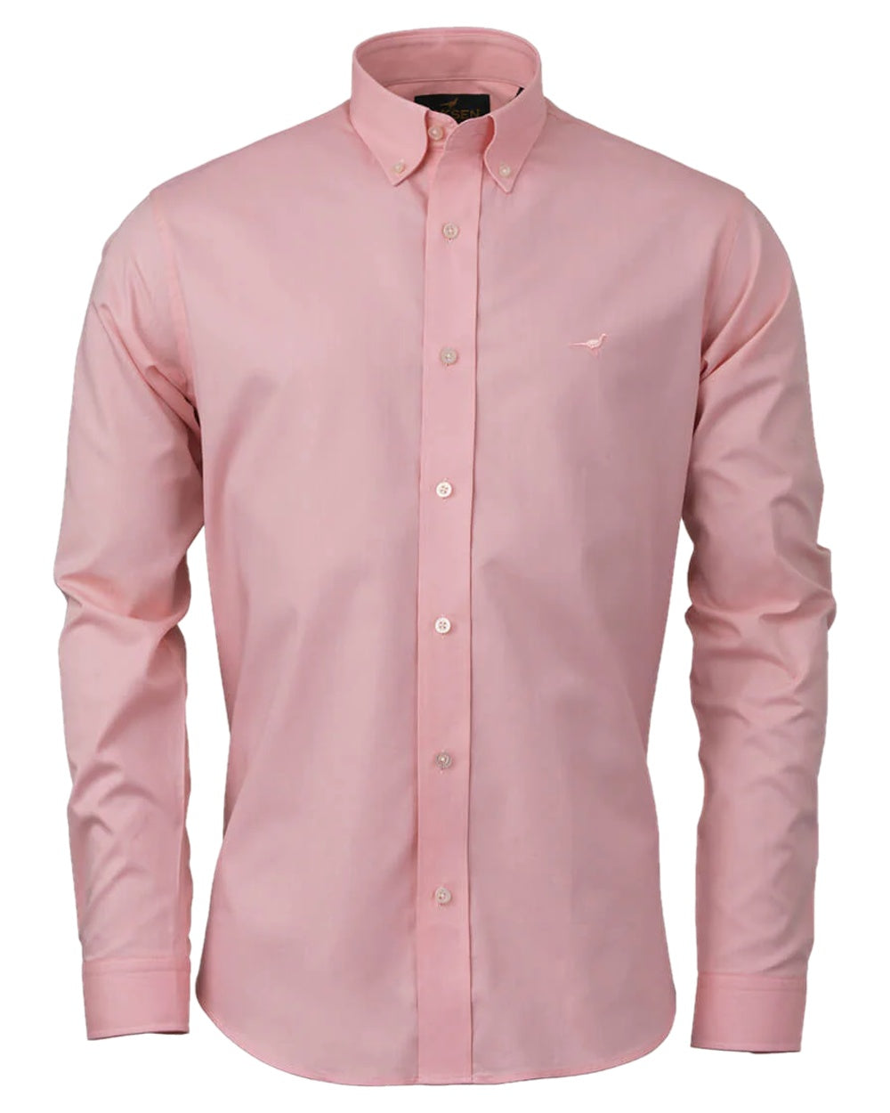 Pink Coloured Laksen Mens Harvard Oxford Shirt on white background 