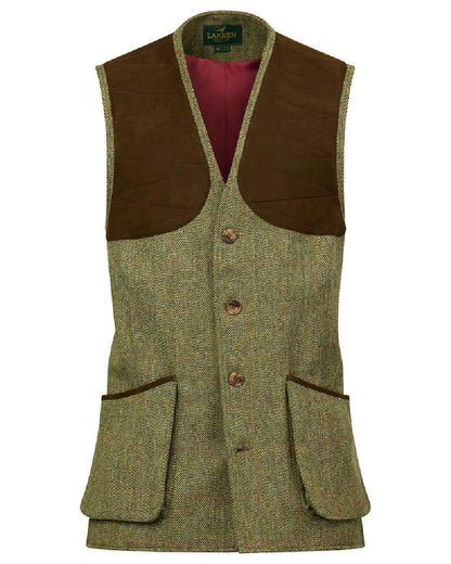 Berleigh Coloured Laksen Mens Leith Tweed Shooting Vest on White Background 