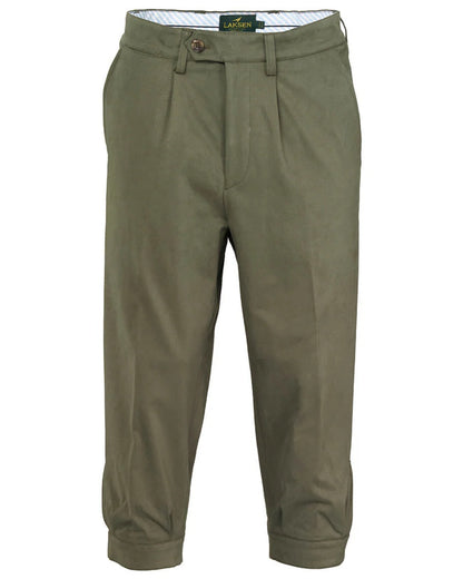 Olive coloured Laksen Mens Lumley Breeks on white background 