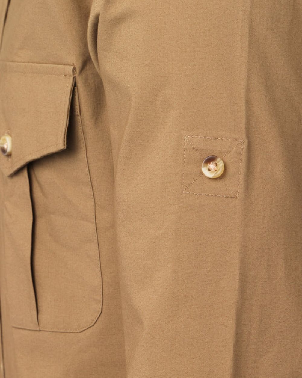 Desert Sand Coloured Laksen Mens Nairobi Shirt on white background 