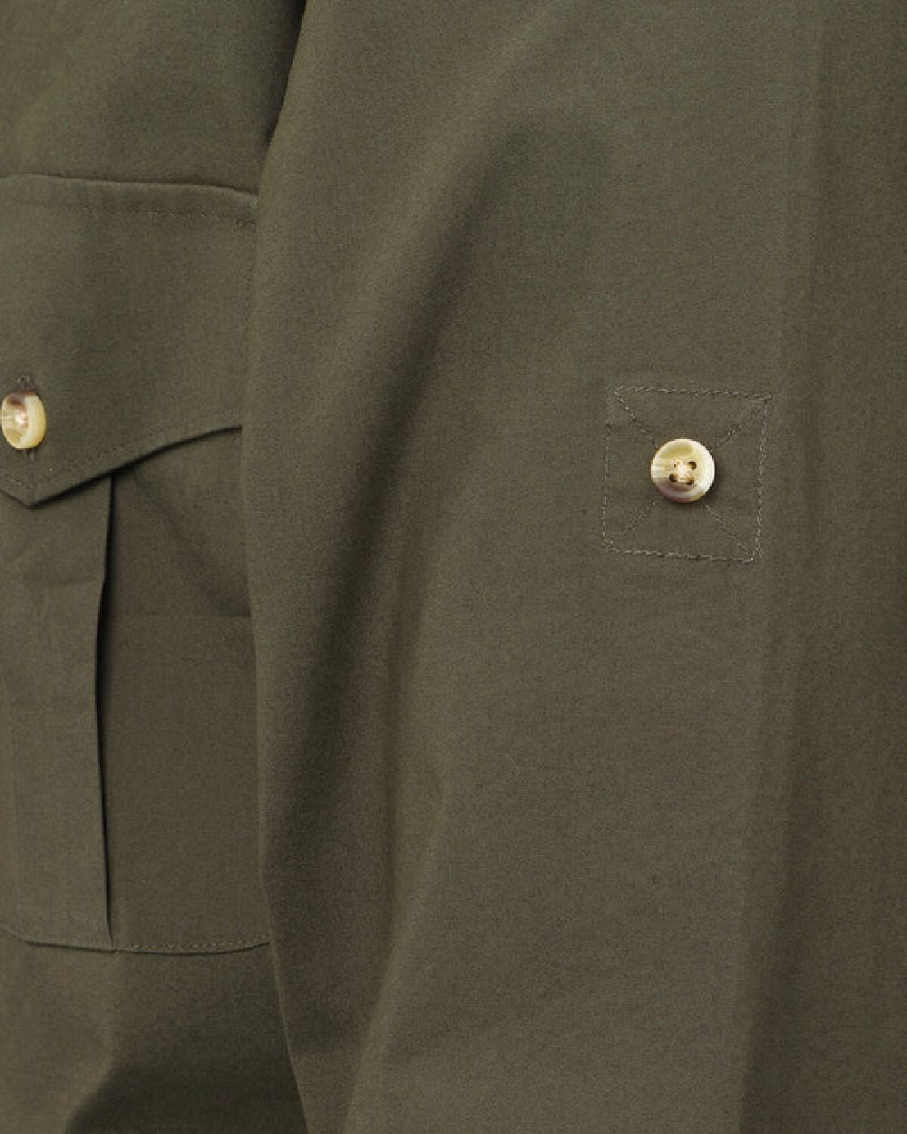 Olive Green Coloured Laksen Mens Nairobi Shirt on white background 