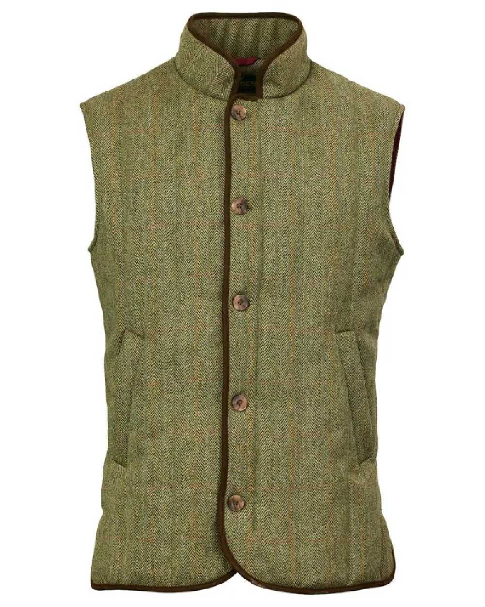Berleigh Coloured Laksen Mens Quilted Vest on White Background 
