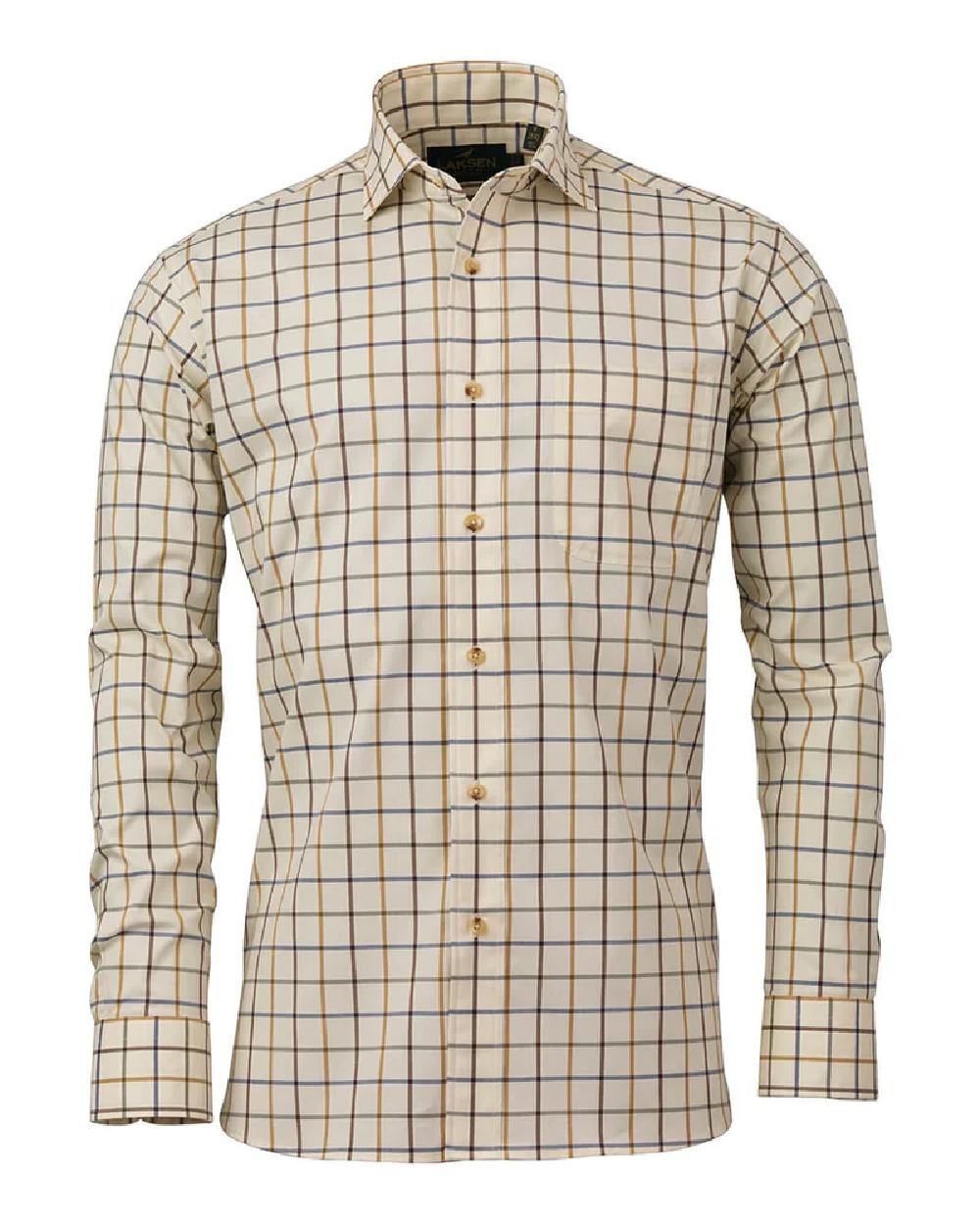 Aksel Coloured Mens Sporting Stretch Shirt on White Background 