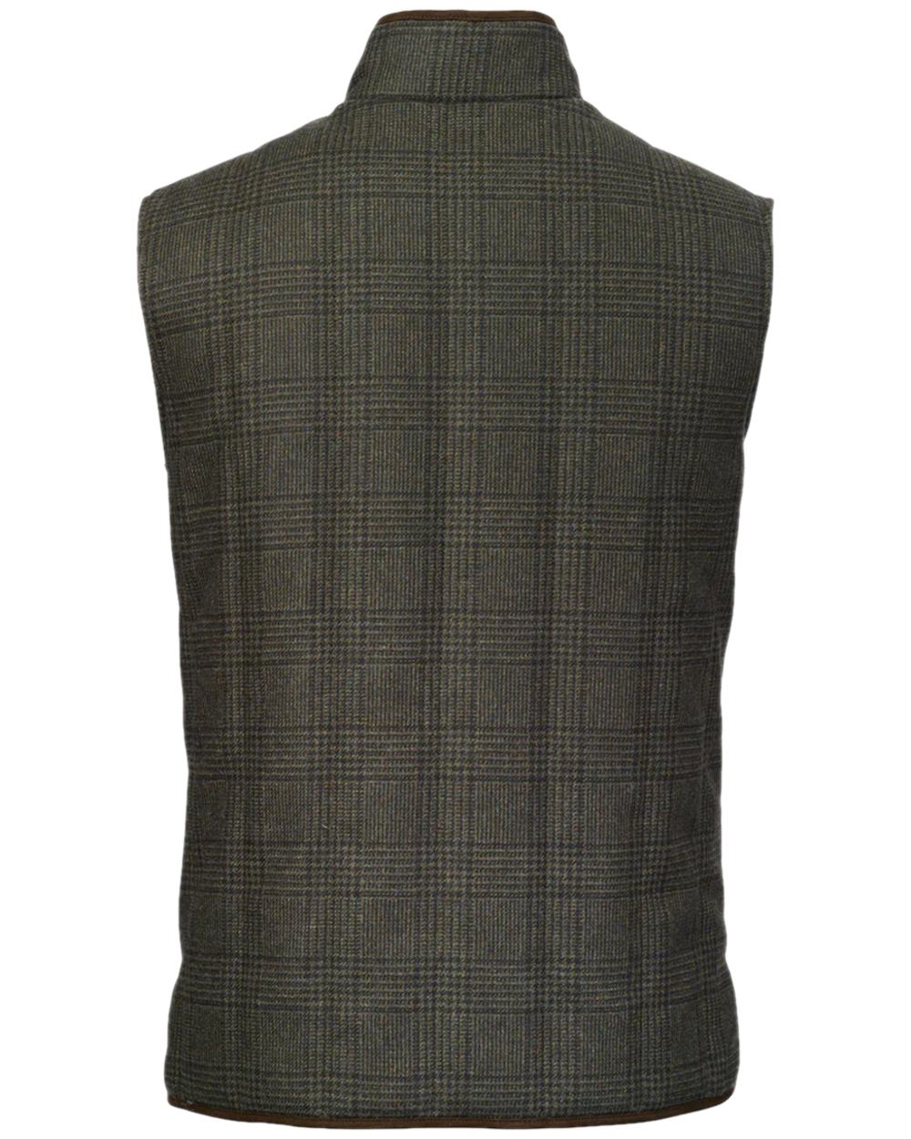 Willow Coloured Laksen Mens Willow Vertical Quilted Vest on white background 