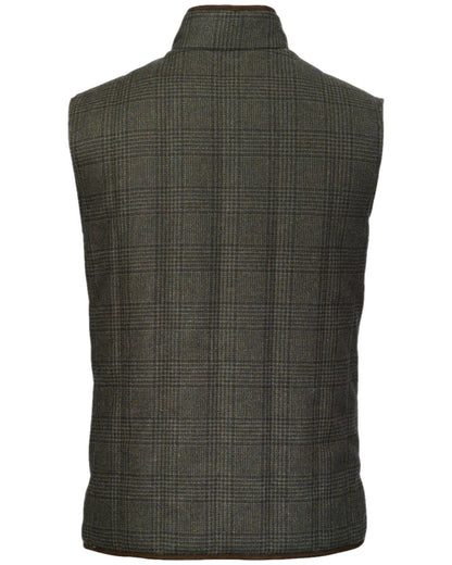 Willow Coloured Laksen Mens Willow Vertical Quilted Vest on white background 