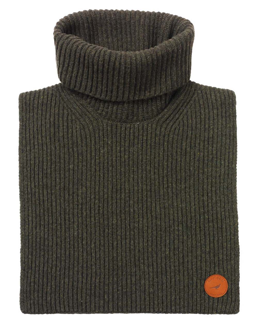 Olive coloured Laksen Montana Neck and Chest Warmer on white background