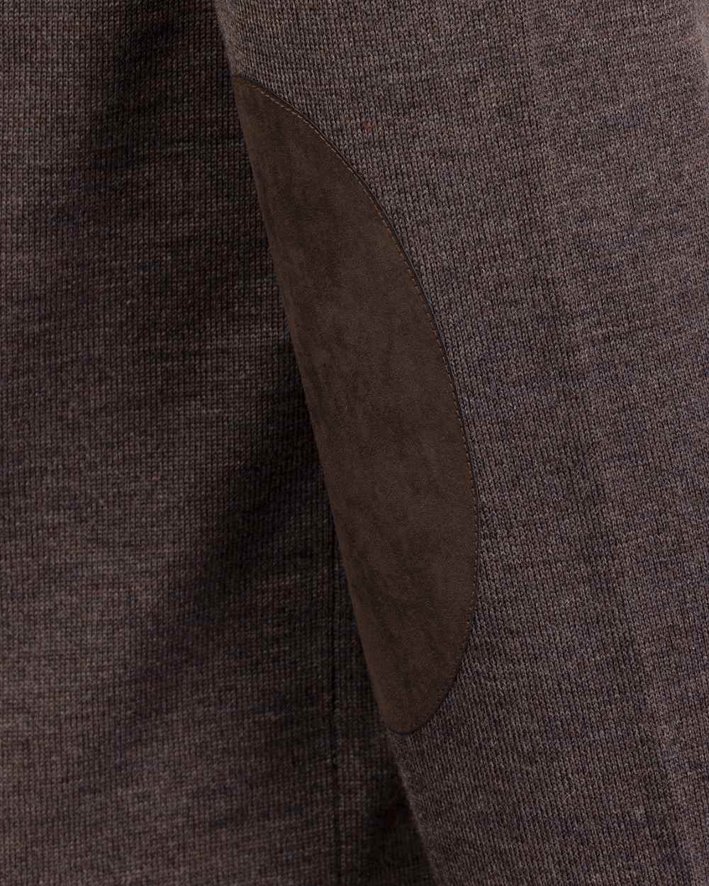 Chocolate Coloured Laksen Sussex V-Neck Sweater on white background 