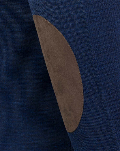 French Blue Coloured Laksen Sussex V-Neck Sweater on white background 