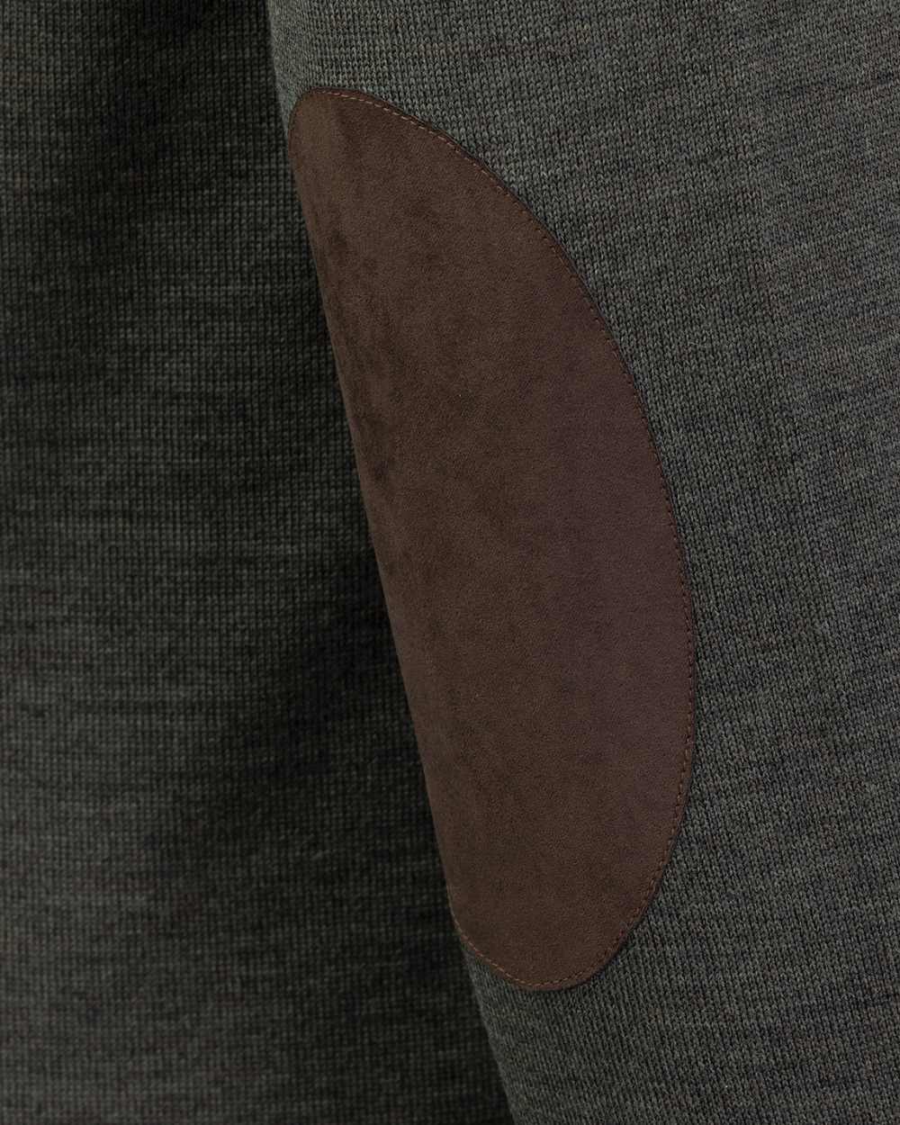 Loden Green Coloured Laksen Sussex V-Neck Sweater on white background 