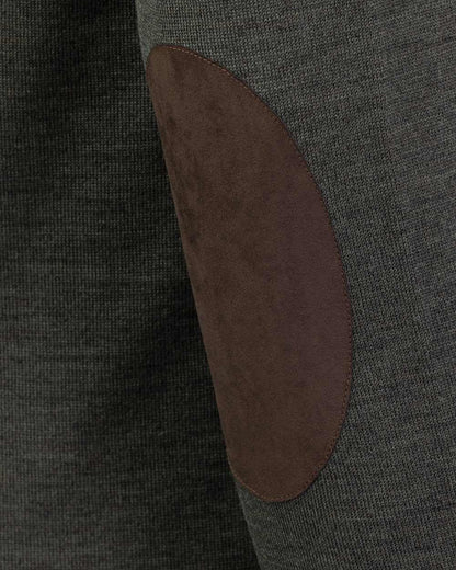 Loden Green Coloured Laksen Sussex V-Neck Sweater on white background 