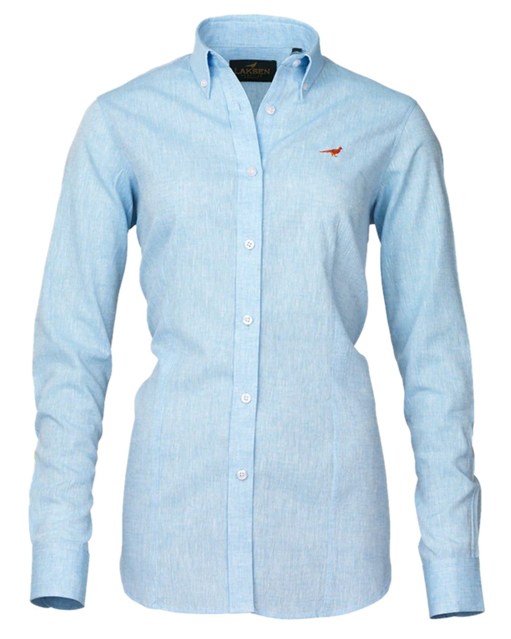Sky Blue Coloured Laksen Womens Bath Linen Shirt on white background 