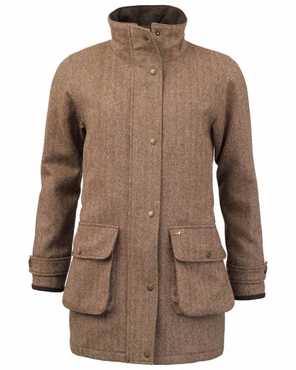 Glyn Tweed Check coloured Laksen Womens Glyn Tweed CTX Waterproof Hunting Jacket on white background 