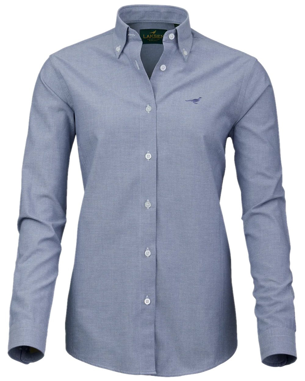 Light Blue Coloured Laksen Womens Karli Chambray Shirt on white background 