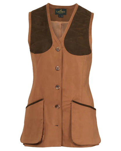 Camel Coloured Laksen Womens Pennyton Beauly Shooting Vest on white background 
