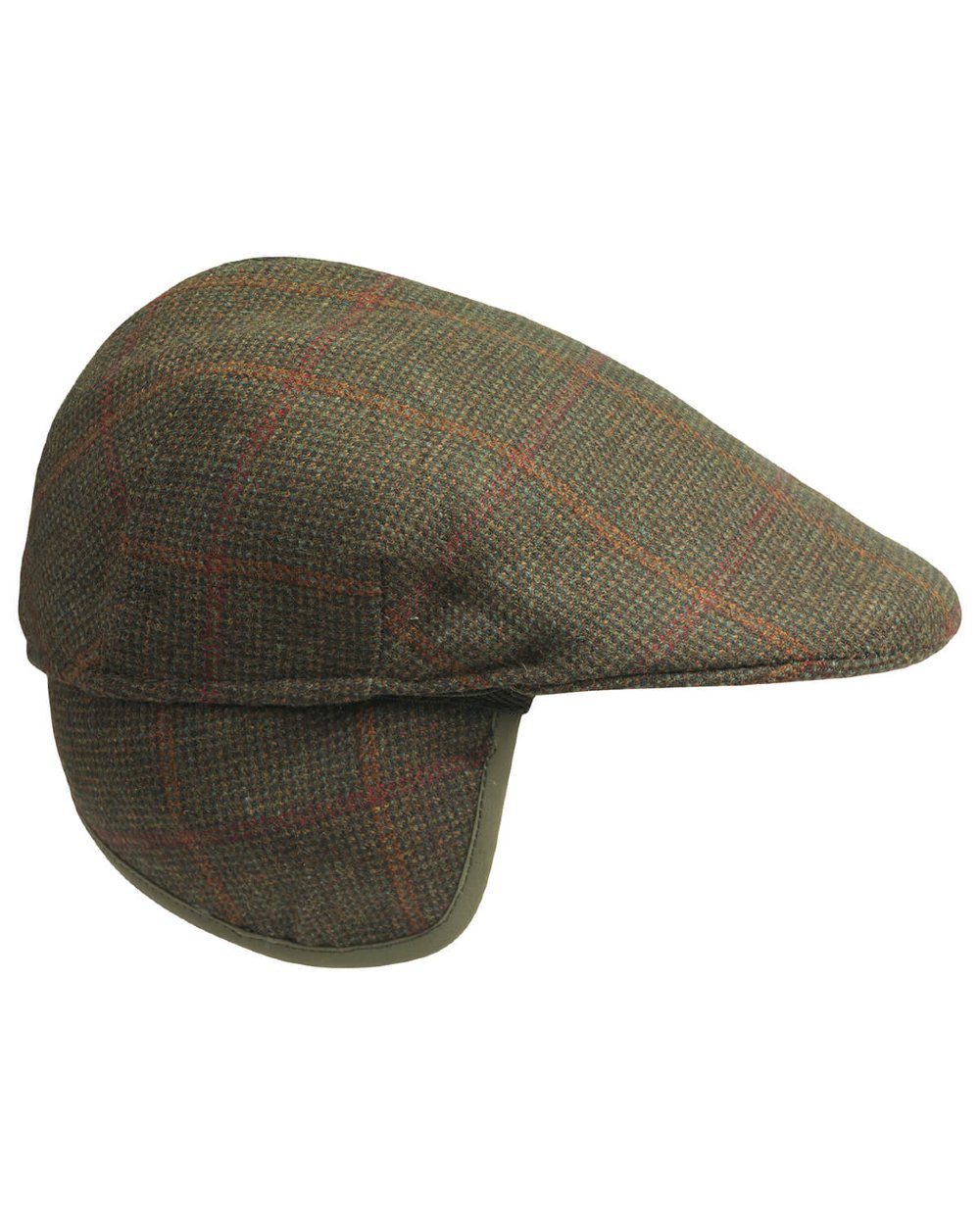 Laksen Hastings Ghillies Flat Cap With Earwarmer On A White Background