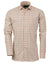 Mustard/Forest Green/Burnt Orange Coloured Laksen Jim Organic Cotton Shirt On A White Background
