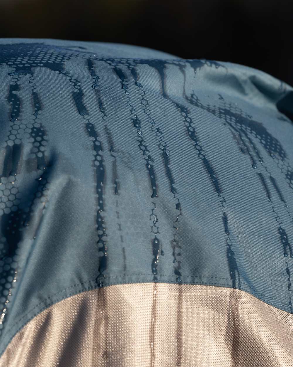 Jungle coloured LeMieux Arika Camo Shower-Tek Fly Rug on outdoor background 