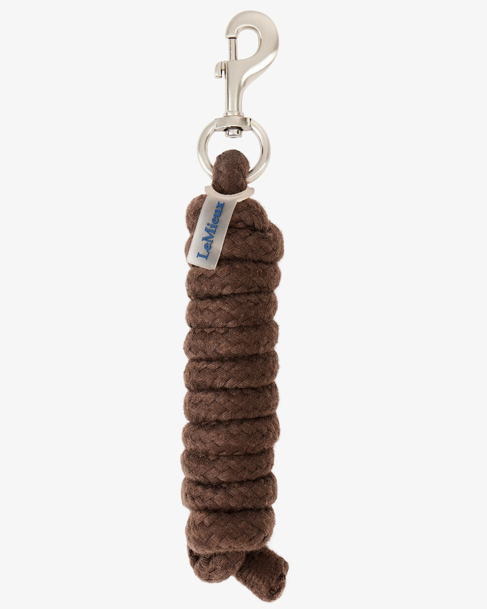 Espresso Coloured LeMieux Aika Leadrope on White Background 