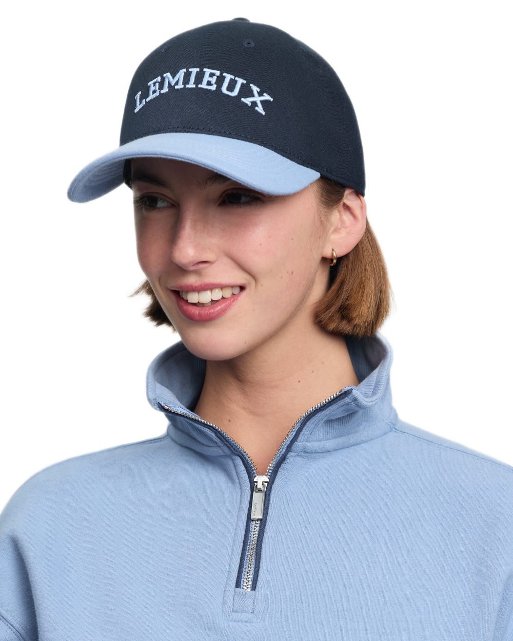 Shadow coloured LeMieux Ashley Cap on white background 