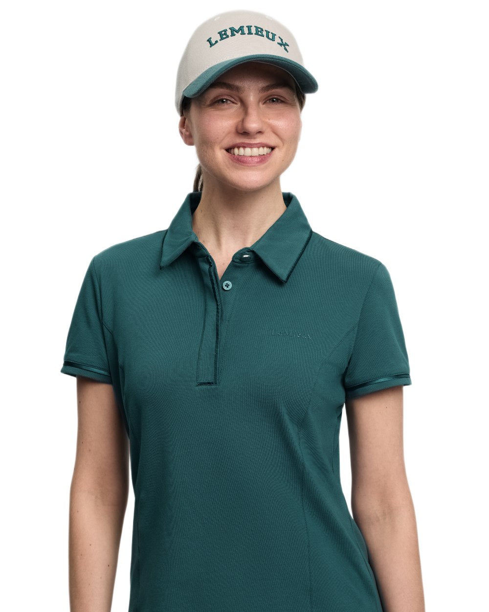 Stone coloured LeMieux Ashley Cap on white background 