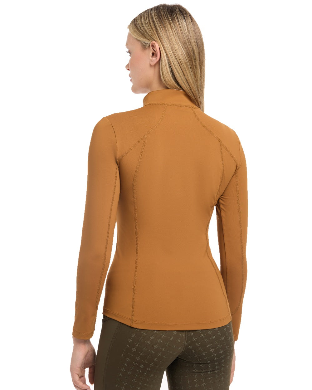 Ginger Coloured LeMieux Base Layer On A White Background 