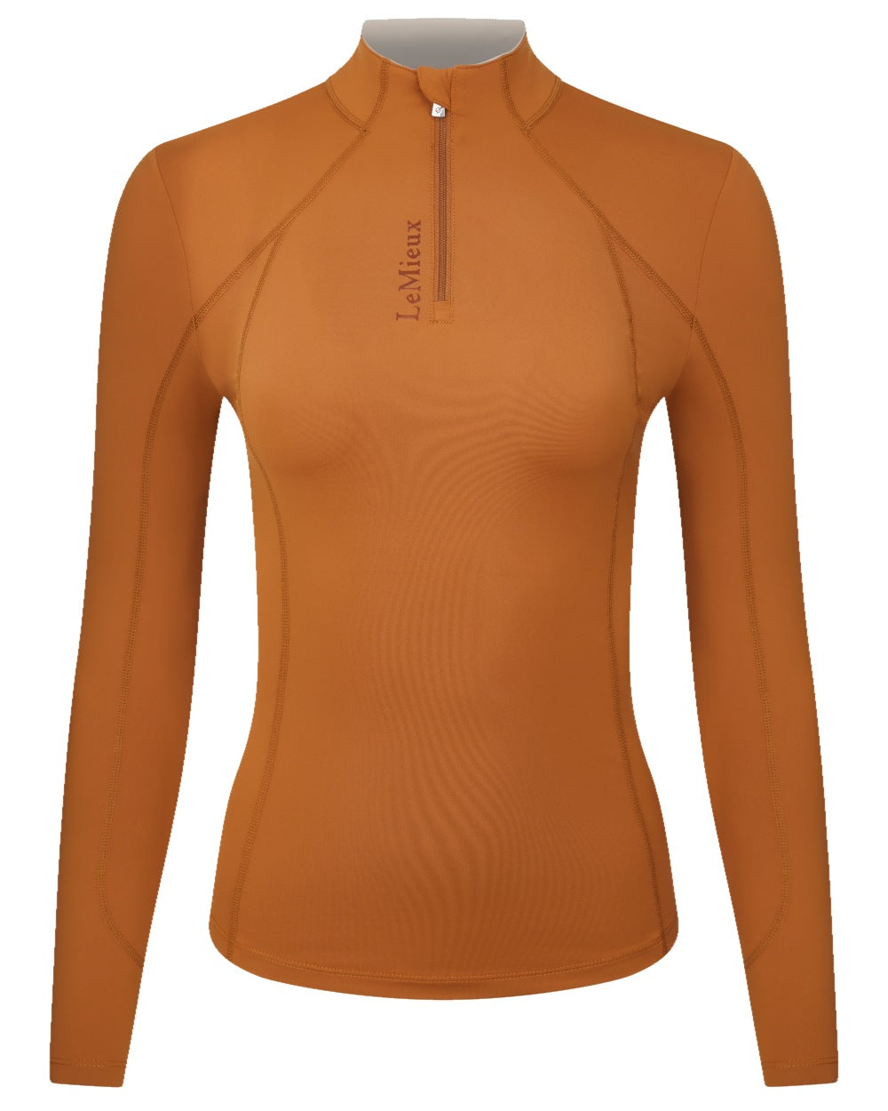 Ginger Coloured LeMieux Base Layer On A White Background 