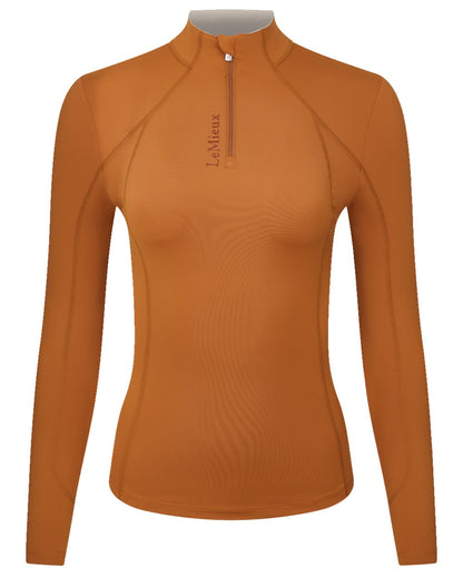 Ginger Coloured LeMieux Base Layer On A White Background 