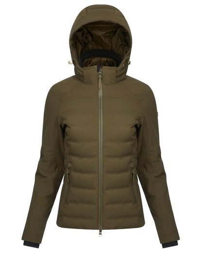 Alpine coloured LeMieux Brooke Waterproof Hybrid Jacket on white background 